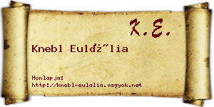 Knebl Eulália névjegykártya